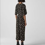 Whistles Edelweiss Button Front Culotte Jumpsuit Black Floral Size 6 Photo 13