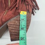 Not Rated ‎ Brown Fringe Faux Suede Booties Sz 9.5 Photo 8