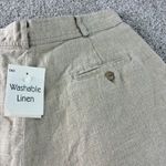 Karen Kane NWT Womens Size 16 Beige 100% Linen Pleated High Waist Shorts Vintage Photo 4