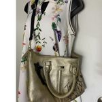 Cole Haan Tote Bag Gold Customized w Graffiti Photo 11