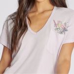 Wildfox  Pocket Full of Posies Crissy Orchid Purple Light Distressed T Shirt Photo 1