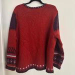 Plus size Venezia Jeans Red V neck Long Sleeve wool blend sweater Photo 6
