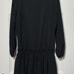 Waverly Grey | Sasha Check Pattern Drop Waist Blouson Mini Dress Black Sz Small Photo 0