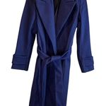 Ivy Oak Royal Blue Wool Blend Belted Long Length Coat Photo 0