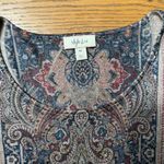 Paisley Boho Tunic Sweater SZ XXL Light Weight Style&Co Long Sleeve Crew Neck Brown Photo 2
