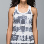 Lululemon  Run Swiftly Racerback Tank in Gray Tie Dye‎ Size 8 Photo 0