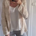 ZARA WOMAN ECRU LONG FANTASY LONGLINE BOUCLE BLAZER COAT JACKET Small Photo 7