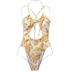 Cupshe NWT Anna Floral Cut-Out One Piece Swimsuit Size Large Retro Boho Monokini Photo 4