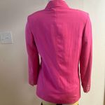 Anne Klein Vintage 100% Silk Hot Pink Barbie Blazer with pockets collared neck Photo 4