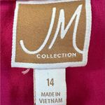 JM Collection Women's Pink Cropped Pants w Gold Button Detail. Size 14 Photo 6