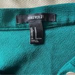 Forever 21  Mini Skater Skirt A-line Side Zip Size Medium Dark Green Teal Photo 4