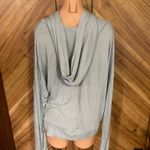 Wildfox Light Blue Cropped Full Zip Hoodie | Soft Terry Knit Loungewear Large Photo 5