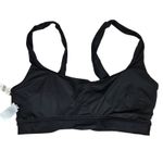 Aerie  Black Scoop Neck Bralette Swim Top Bra Size L Photo 2