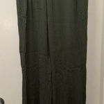 Three Dots  Women's Forest Green Wide Leg Pants Photo 0