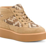 Zodiac  Siona Faux Suede Platform Booties Southwestern Print Elmwood Tan 7.5 NEW Photo 0