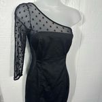 Bardot  Black One Shoulder Sheer Bodice  Dress Size 4 NWOT Photo 3