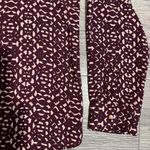 Ivanka Trump  Burgandy Dressy LS Blouse Women’s L Half Clasp Button Office Wear Photo 7