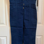 Haute Monde Denim Jumpsuit with Wide Straps Photo 1