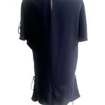 Weill Paris Shift Dress Size 4 Navy Bow Ties Keyhole Back Office Preppy Blue Photo 1