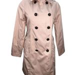 MAYSON GRAY Pink Trench Coat Double Button Waist Belt Knee Length Size 2 Photo 1