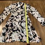 Revolve Nicholas Luna Romantic Silk Floral Mini Dress Tiered Ruffle long sleeve Black Size 0 Photo 7
