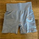 None High waisted hip lift spandex shorts light blue Photo 0