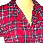 Tartan red plaid stretchy top Red Size M Photo 5