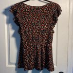 Kaileigh  Floral Flutter Cap Sleeve Wrap Blouse XL Photo 1