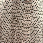 New York and Co Pink Black Diamond Chevron Tie Front Blouse size M NEW Tags Size M Photo 8