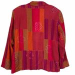 Alfred Dunner Vintage Patchwork Linen Jacket 14 Shacket Photo 6