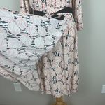 Diane Von Furstenberg  Wrap Dress Women XL Multicolor Leaf 3/4 Wide Sleeve Office Photo 13