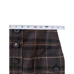 Magaschoni  Brown Plaid Wool Blend High Waist Button Front Skirt Size 2 Photo 5