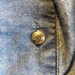 American Vintage Vintage Victorian Y2K Denim ruffled shirt and cuffs size small Photo 8