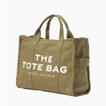 Marc Jacobs  “The Tote Bag” Canvas Crossbody Tote Khaki Slate Green Photo 7