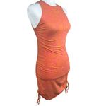 Motel Rocks Retro Orange Pink Trippy Waves Ruched Bodycon Tank Mini Dress XS Photo 5