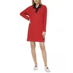 Tommy Hilfiger  Women's Johnny Collar Rugby Dress Red NWT Photo 1