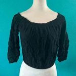 Brandy Melville off the shoulder black long sleeve crop top Photo 0