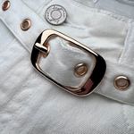 Vigoss  White Wide Leg Cropped Jeans Women’s Size 9 29 High Rise Stretch Belted Photo 3