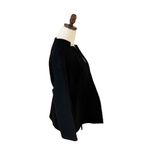 Maje  Belted Jacket Blazer Black Size 2 Collarless Slit Pockets Sash Tie‎ Closure Photo 4