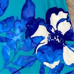 Lauren Ralph Lauren Dress Women Size 6 Blue Floral Mini Lined Keyhole Top Back Photo 2