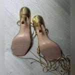 Schutz  Women’s Thea Heels Metallic Gold Shoes Size 9.5 Photo 13