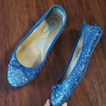 Jimmy Choo  Blue Glitter Flats Size 38 Photo 7