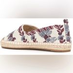 Tory Burch ⚡️ Grosgrain Whipstitch Floral Imperial Garnet Espadrilles Flat,Sz 7,NIB Photo 3