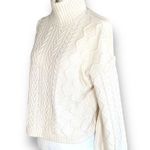 SheIn Sweater Retro Oatmeal Cropped Cable Turtleneck Neutral Knit Pullover Photo 2