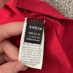 SheIn Red Square Neck Long Sleeve Form Fitting Dress | Size Large Photo 6