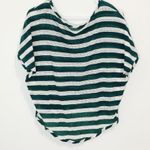 Kirra  Green & White Stripe Mesh Blouse! Photo 5