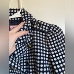 Juicy Couture  90’s Navy&White Polka Dot Wool Blend Double Breasted Peacoat #Bl Photo 5