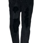 American Eagle AE ultrasoft ripped black skinny jean sz 10 Short Photo 0