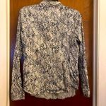 Snake Skin Style Print Shirt by NY & Company Black Size M Photo 1