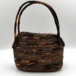 Handmade  Wicker Handbag Straw Bag Spring Twee Top Handle Photo 4